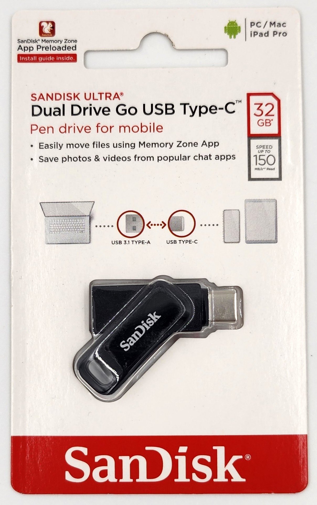 SanDisk Ultra Dual Drive GO USB Type-C 32GB 