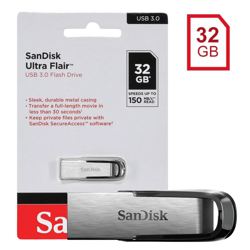 Sandisk Ultra Flair USB 3.0 Flash Drive 32GB