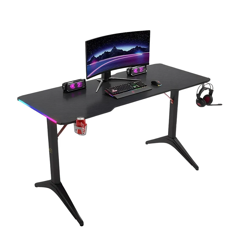  Gaming Desk RGB D2208 120X60X74 - Black  RGB+ CARBON